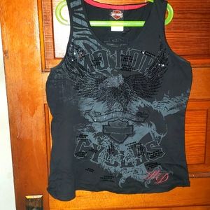 Harley-Davidson sequined Black Tank